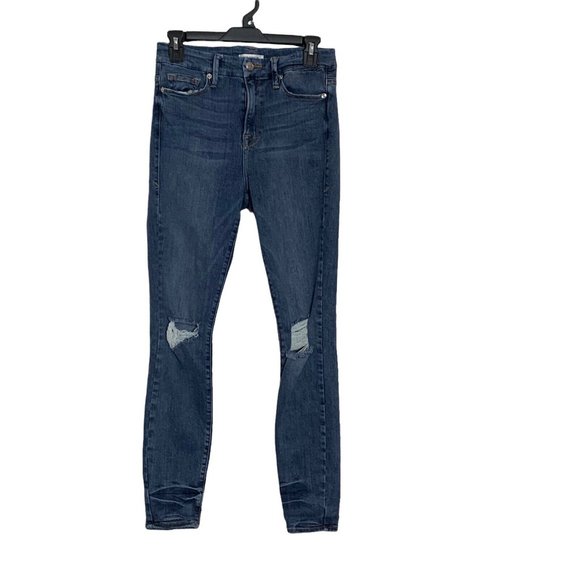 Good American Denim - Good American Jeans Good Legs 8/29 Distressed Skinny Blue084 Made in USA